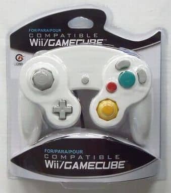 Wii/GAMECUBE COMPATIBLE CONTROLLER (WHITE) (M05819-WH) Gamecube