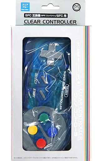 SFC compatible machine/SFC clear controller (clear blue) Super Famicom