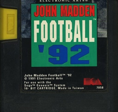 Genesis version John Madden Football '92 Megadrive